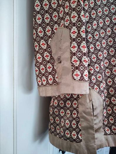 Brown Gold kaftan Small satin top Postage included
