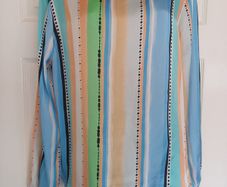 Gallery Long Sleeved Multicoloured Blouse Size 16