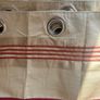 Cream and red striped curtain. 90X90 Image 2