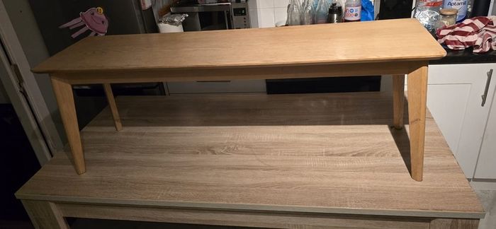 dining table and bench