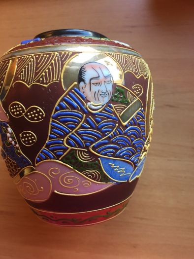 Japanese hand painted vase