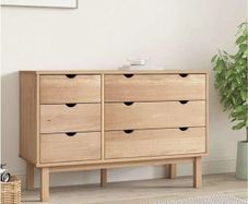Drawer Cabinet OTTA 111x43x73.5cm Solid Wood Pine