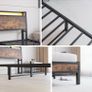 King Size Bed Frame with Charging Station and LED Lights Image 2