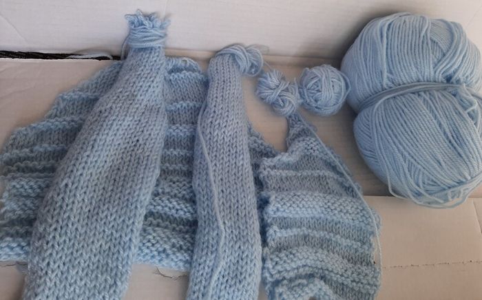 wool unfinished baby cardigan