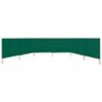 6-panel Wind Screen Fabric 800x160 cm Green Image 3