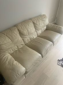 Cream Leather Suite
