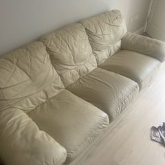Cream Leather Suite