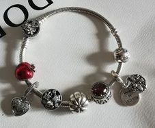 Pandora silver charm bracelet - Genuine