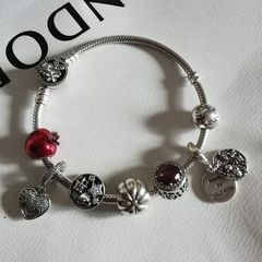 Pandora silver charm bracelet - Genuine