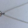 Vintage Sterling Silver 925 Faux Pearl  Pendant 18" Necklace 3,55g Image 3
