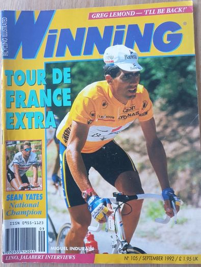 Winning Bicycle Racing Illustrated magazine September 1992