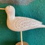 Hand crafted bird on timber perch. New Image 6