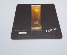 Carling Lager : Beer Mat/Coaster