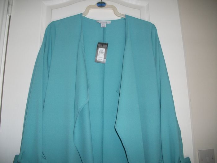Long coat Turquoise size 12 BNWT