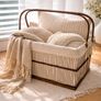 Vintage Wicker Market Basket With Lining Image 2