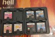 Nintendo DS Princess Peach Game Case plus 7 games