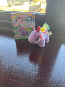 Unicorn teddy with activity booklet