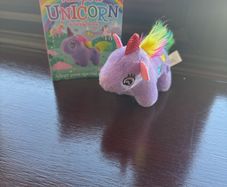 Unicorn teddy with activity booklet