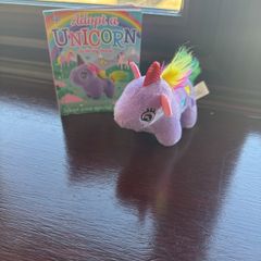 Unicorn teddy with activity booklet