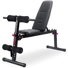 Foldable multifunctional weight bench flat bench, sit-up bench, 18-way adjustable, water-repellent, fit, abdominal trainer, load capacity up to 500 kg
