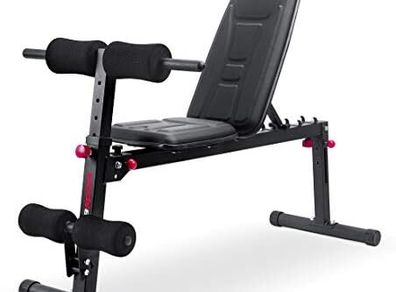 Foldable multifunctional weight bench flat bench, sit-up bench, 18-way adjustable, water-repellent, fit, abdominal trainer, load capacity up to 500 kg