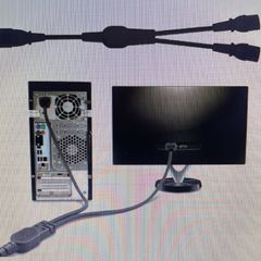 Y Type Dual Computer & Screen Power Splitter.