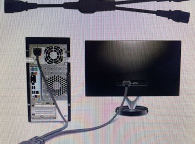 Y Type Dual Computer & Screen Power Splitter.
