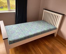 Solid wooden single bed