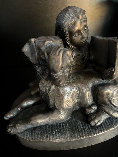 Bronze Figurine by Barry Ormond Reading Lesson