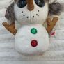 Ty Beanie Boo Buttons the Snowman approx. 6" Plush Dirty Please see photos Image 5