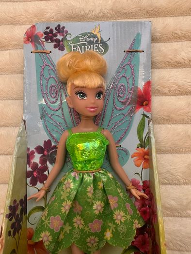 Disney Fairies Jakks Pacific Tinker Bell Fashion Doll approx. 23cm. Damaged Box and wing - a bit Please see photos