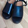 FitFlop Leather Heeled Back-Strap Platform Sandals Image 4