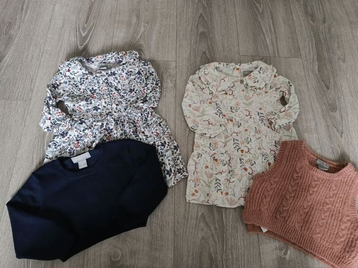 Baby girl dresses w vests 9-12M