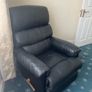 Black leather lazy boy Image 2