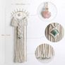 NEW SALE | Macrame Wall Hanging Eye Dream Catcher with Crystal Stone Pendant Boho Woven Image 3