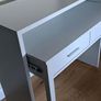Modern white console table with drawers Image 4