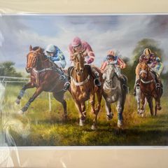 Racing Print by Susan Mary Webb limited edition Signed