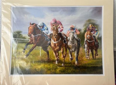 Racing Print by Susan Mary Webb limited edition Signed