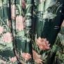 Custom Made Long Botanical Print Pair of Curtains. Image 2