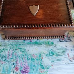 Vintage  box and inkwell stand