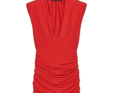 Zara short dress with shoulder pads Red