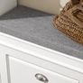 Shoe Bench  white with high quality Seat Upholstered Cushion Image 4