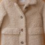 Girls Cream winter jacket Image 2
