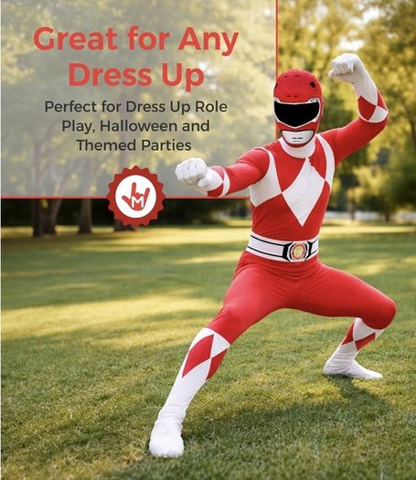 Morphsuits men's adults Power Rangers costume