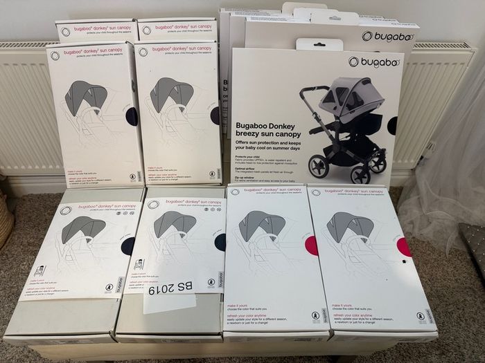 bugaboo donkey BRAND NEW canopy hoods in swords