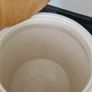 Ceramic bread bin with wooden lid Image 2