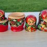 A set of five hand-painted, traditional Russian dolls Image 5