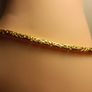 18kt Vermeil Sterling Hard Gold Plated Silver Byzantine Link Bracelet Image 4