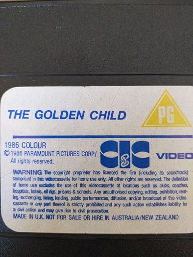 The Golden Child "Eddie Murphy" (VHS PAL) Video Cassette Tape 1986 (SUPER RARE) In This Exceptional Condition