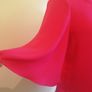 River Island Ladies High Neck Pink Top Wide 3/4 Sleeves Size UK8 Blouse Image 2